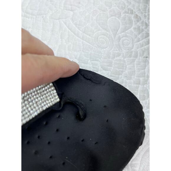 Volatile Women Black Rhinestone Wedge Vacation Beach Pool Summer Sandals Size 10 - Picture 4 of 11